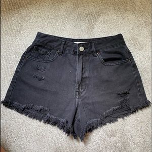 Pacsun Black High Rise Denim Shorts